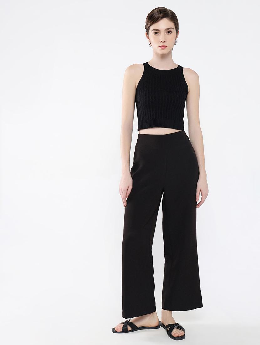 women black solid tank top - 21554056 - Standard Image - 5