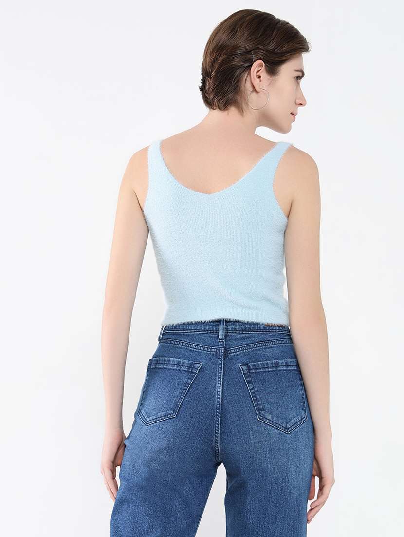 women light blue self-designed tank top - 21554060 -  Standard Image - 3