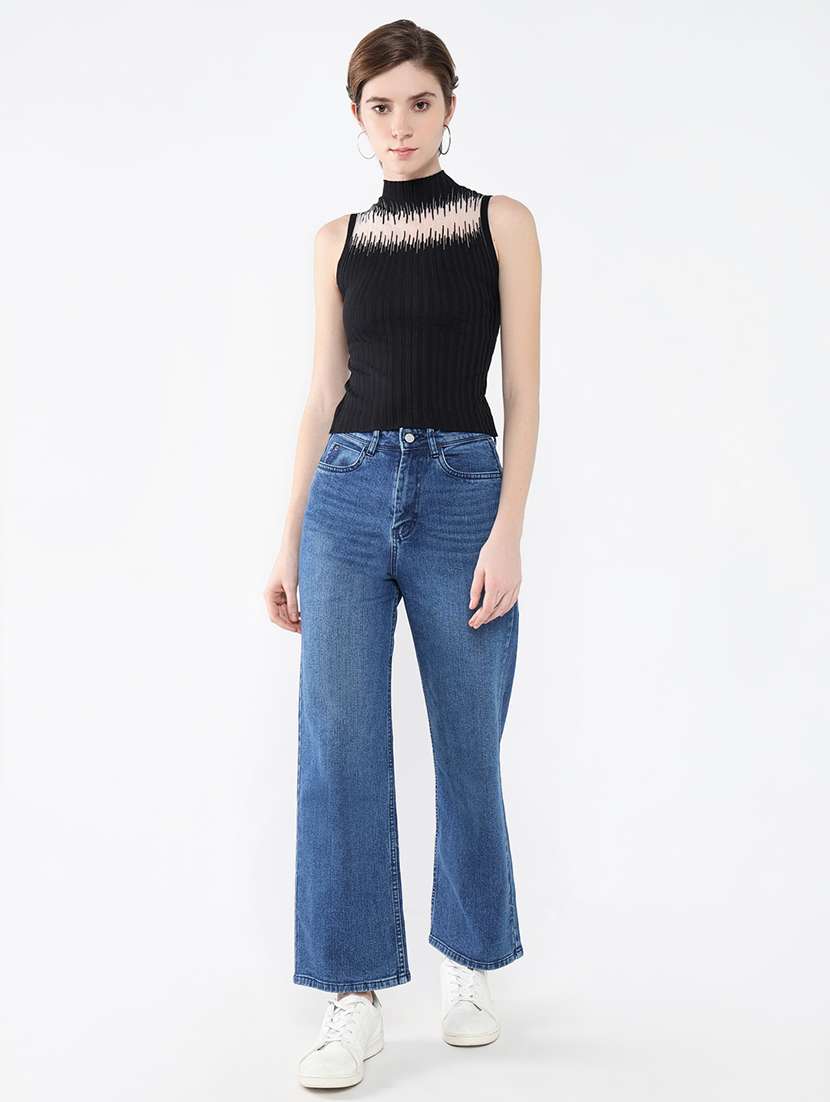 women black self-designed crop top - 21554069 -  Standard Image - 5