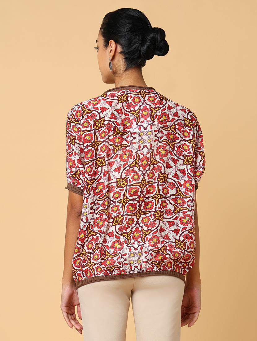 women red printed regular top - 21554099 - Standard Image - 3