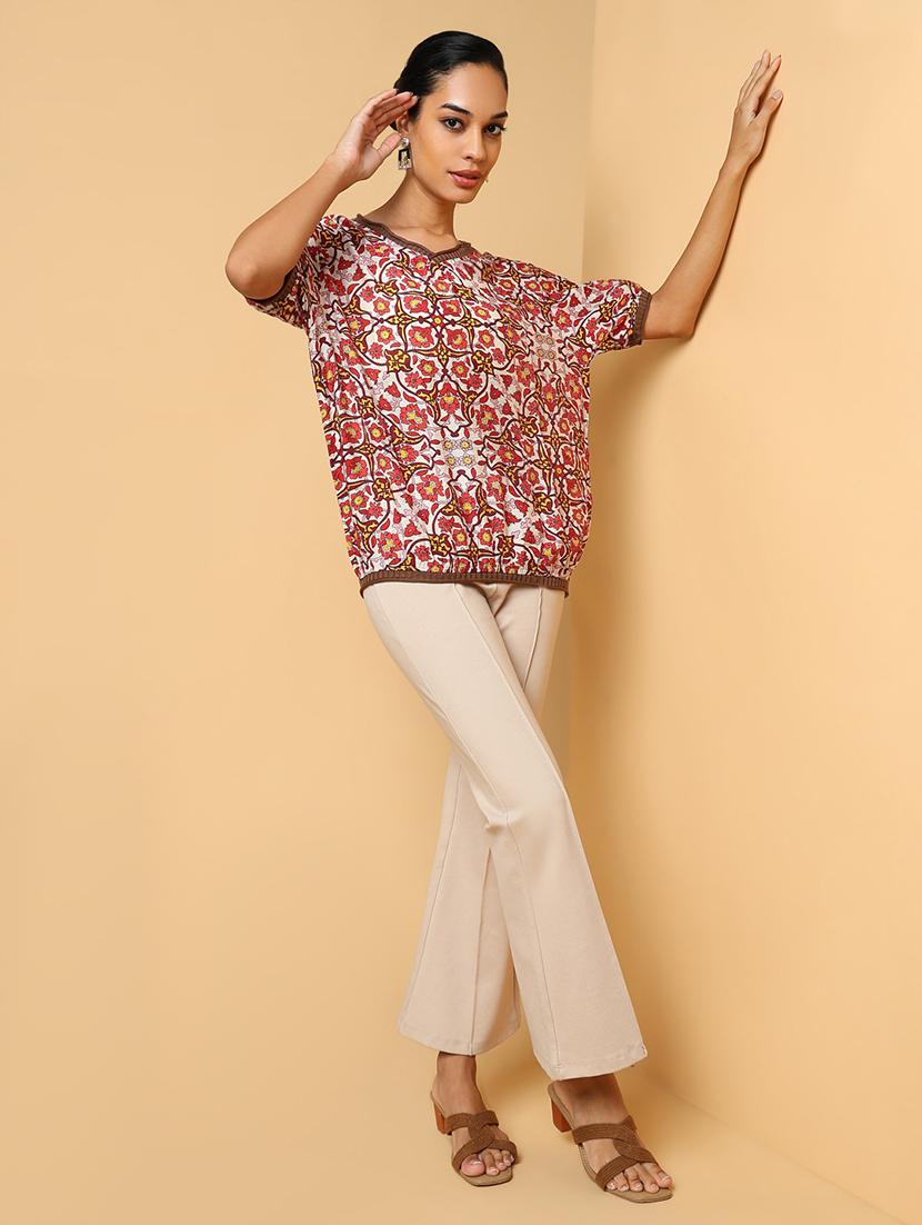 women red printed regular top - 21554099 - Standard Image - 5