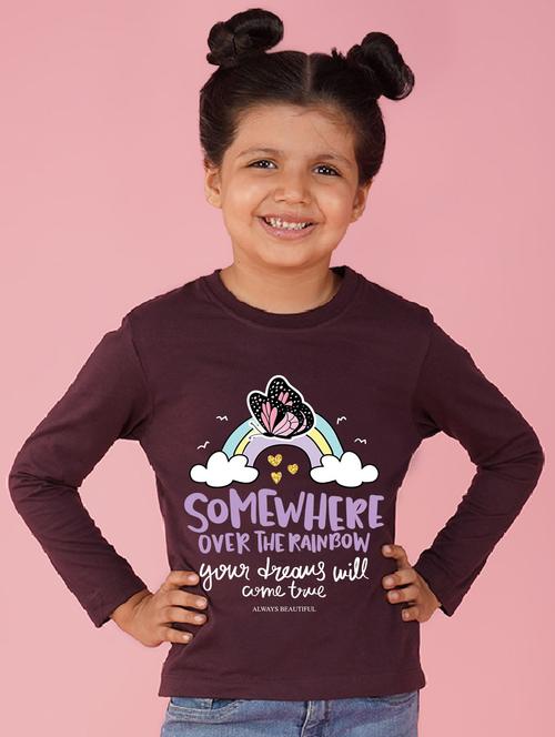 girls front print long sleeve tee - 21554351 - Standard Image - 0