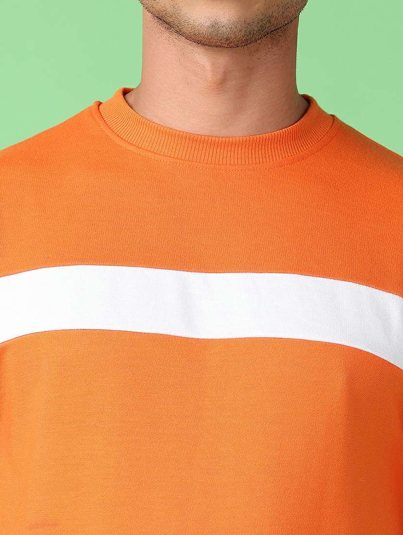 men long sleeves color block sweatshirt - 21554749 -  Standard Image - 5