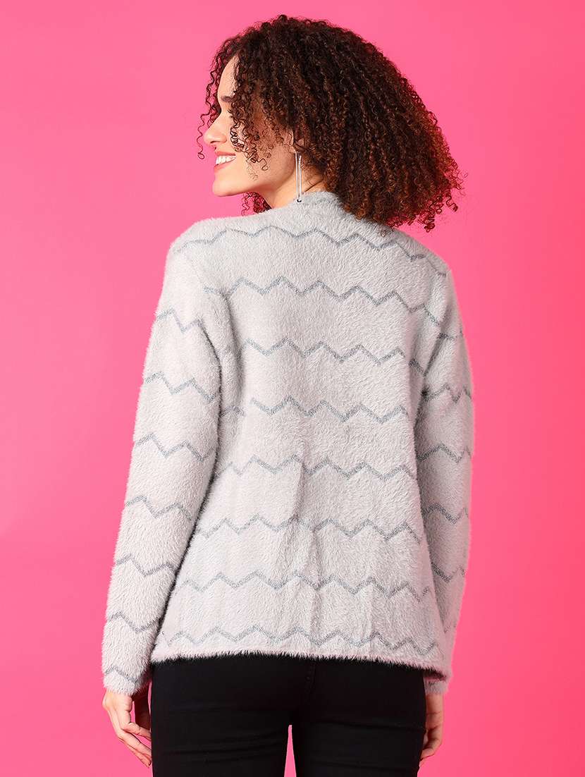 women self designed long sleeve cardigan - 21554758 -  Standard Image - 3