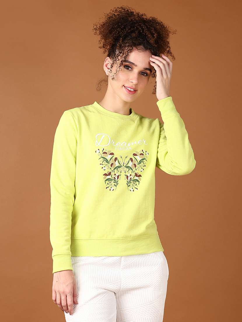 women printed long sleeve sweatshirt