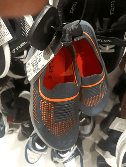 orange knitted casual shoes - 21554795 - Standard Image - 0