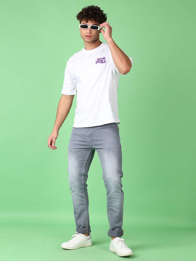 men round neck front & back print t-shirt - 21554864 -  Standard Image - 3
