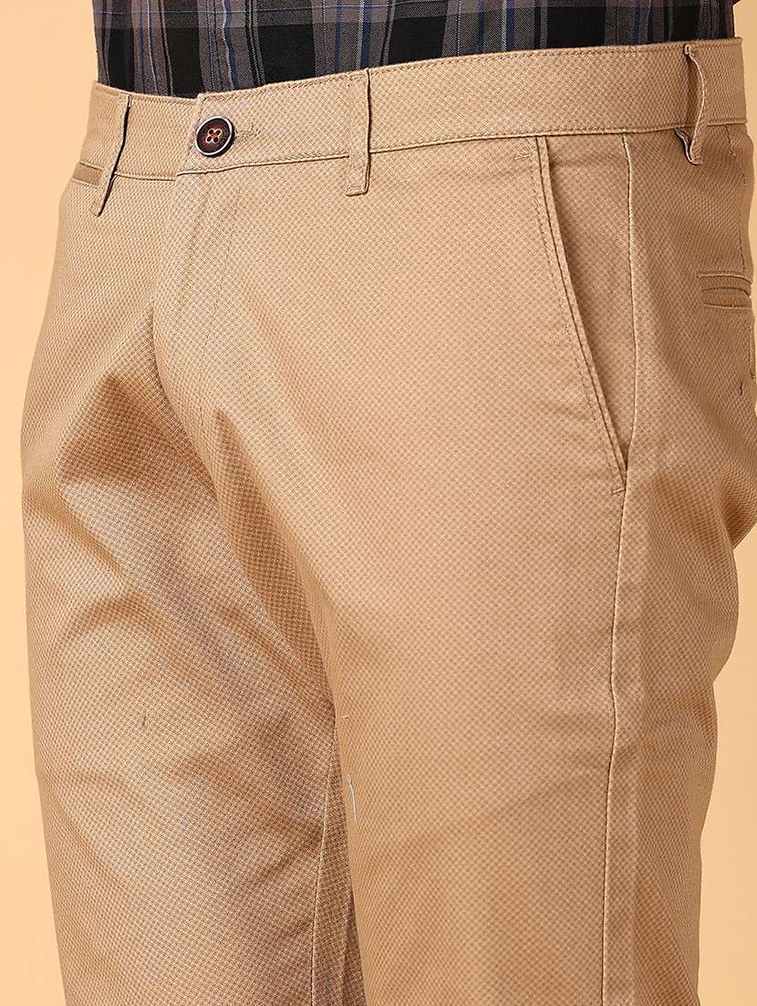 men self design regular fit chinos casual trouser - 21554993 -  Standard Image - 5