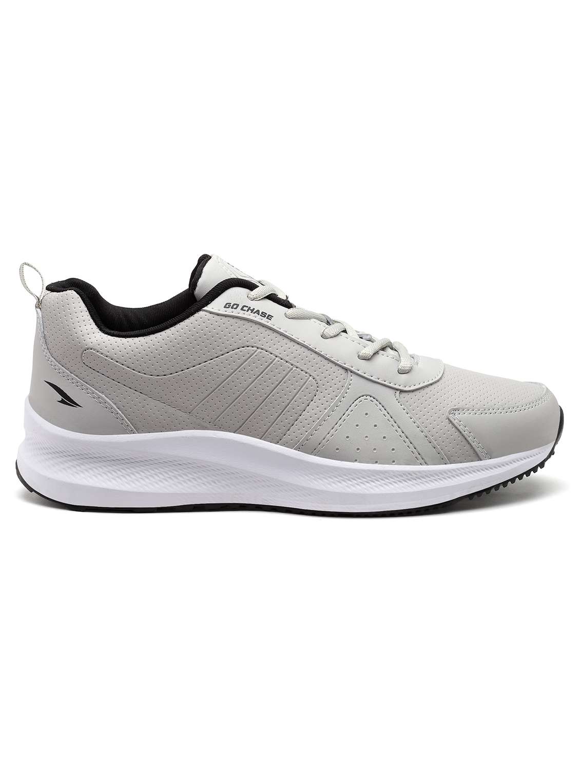 Men Grey Lace Up Running Shoes
