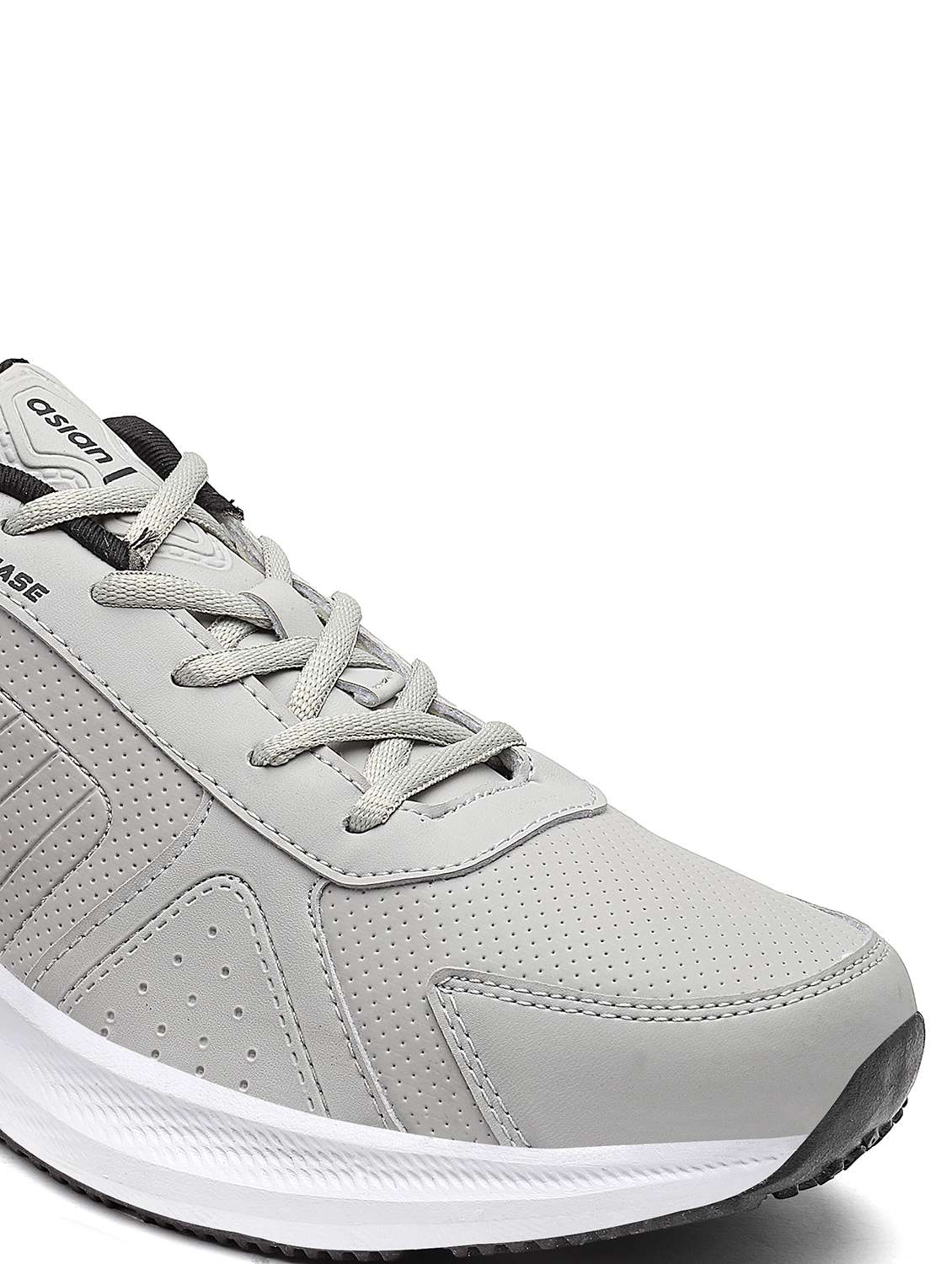 Men Grey Lace Up Running Shoes