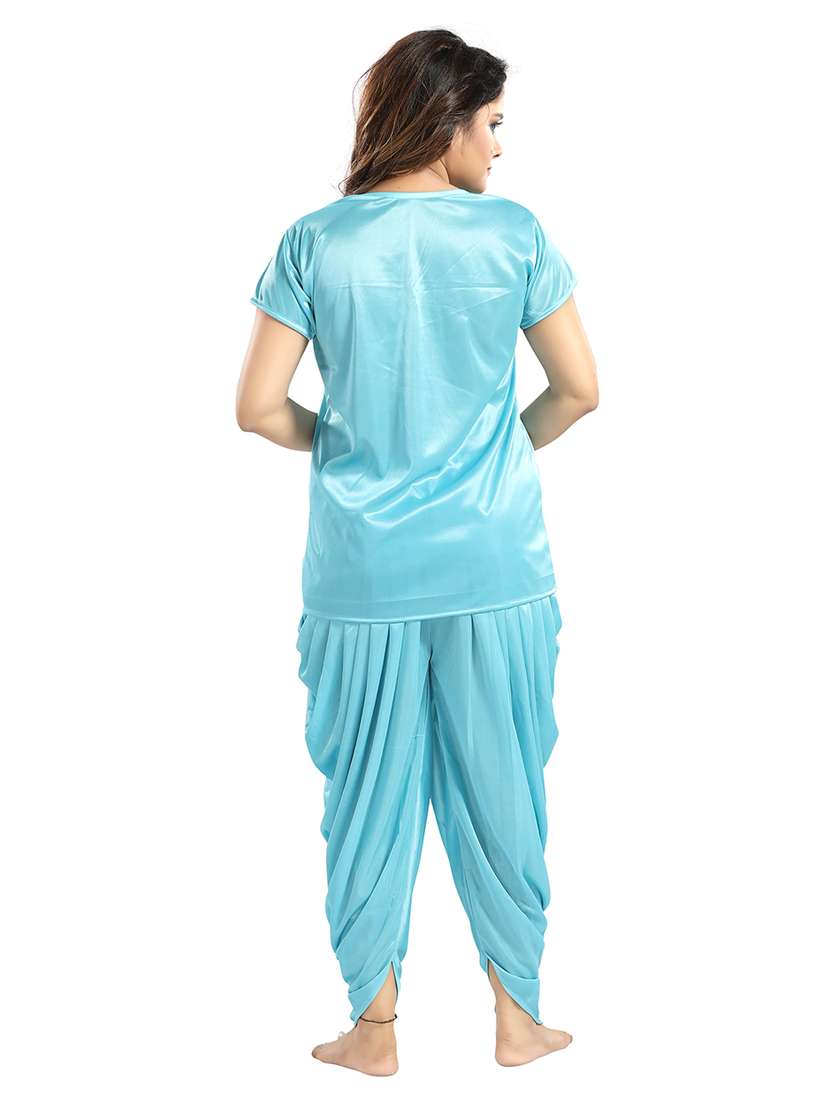 women lace detailed nighty set - 21555199 - Standard Image - 3