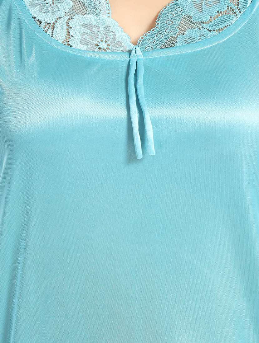 women lace detailed nighty set - 21555199 - Standard Image - 5