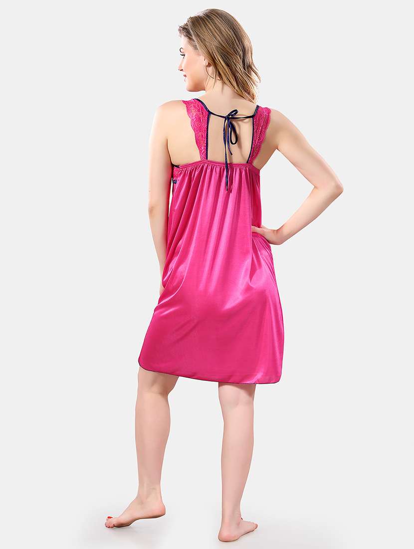 women lace detailed nighty with robe - 21555210 - Standard Image - 5