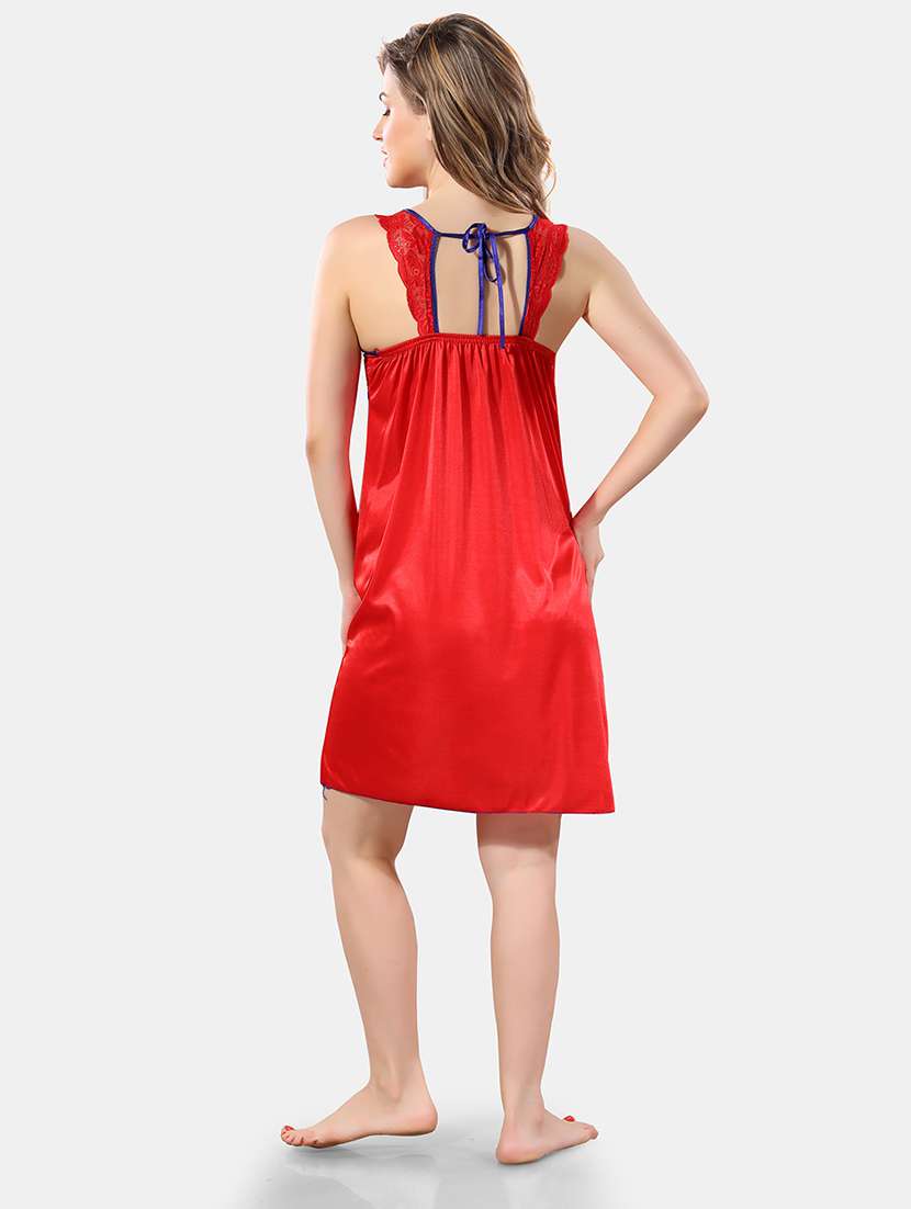 women lace detailed nighty with robe - 21555211 -  Standard Image - 5