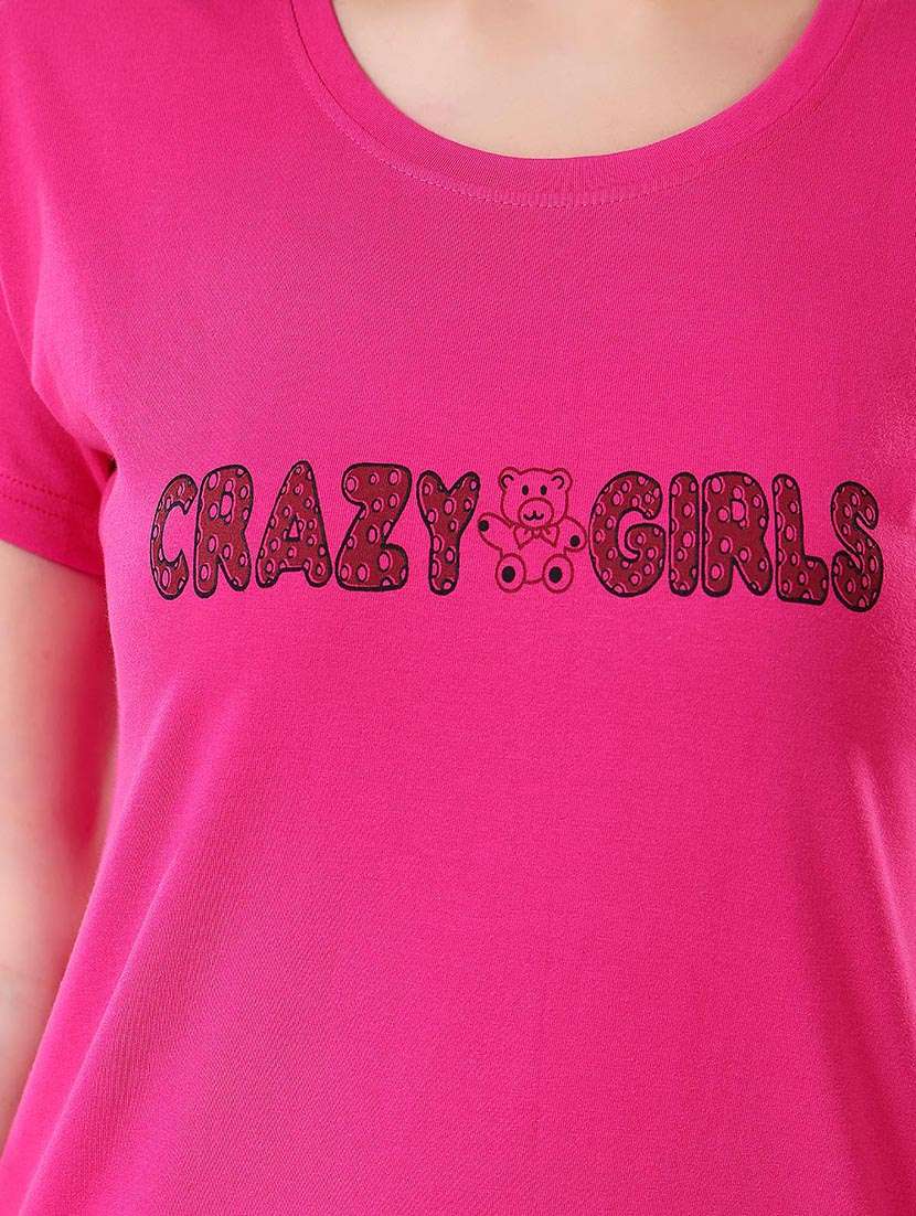 women printed round neck nightdress - 21555240 -  Standard Image - 5