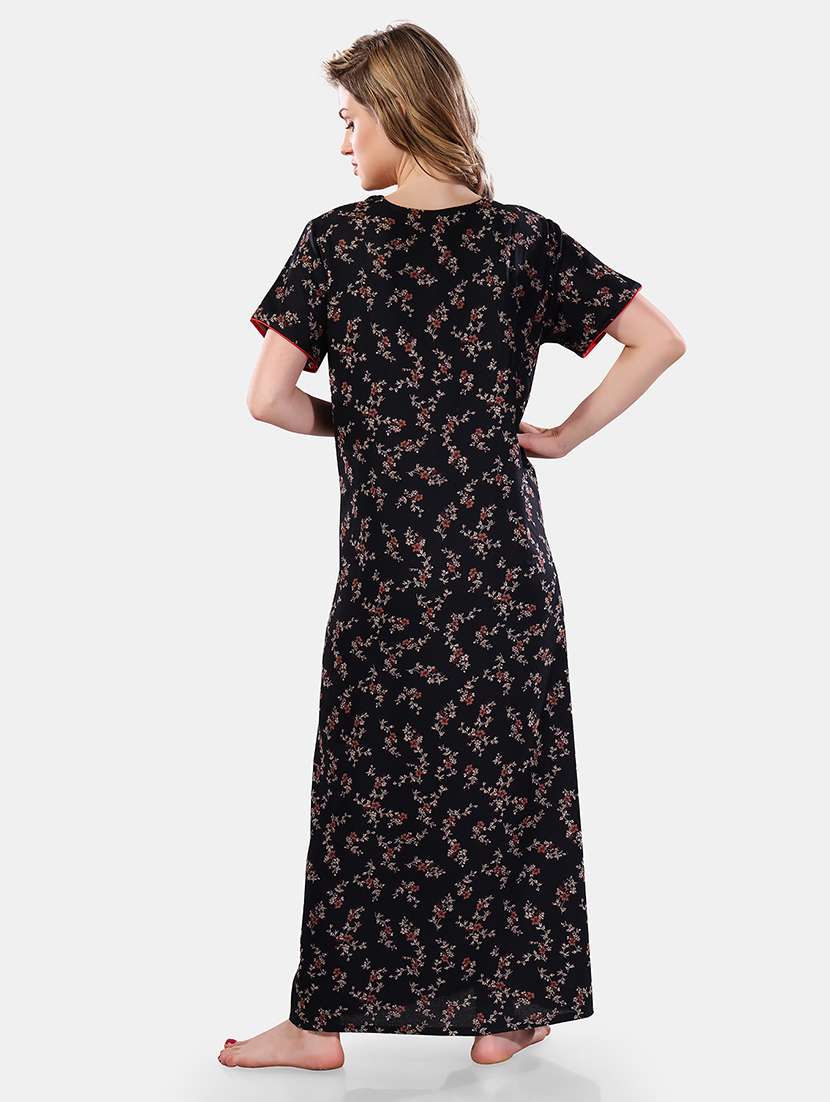 women printed cotton nighty - 21555251 -  Standard Image - 3