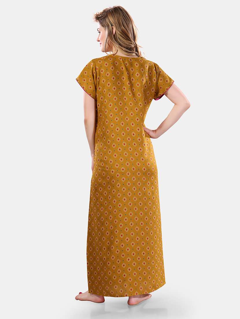 women printed cotton nighty - 21555257 -  Standard Image - 3