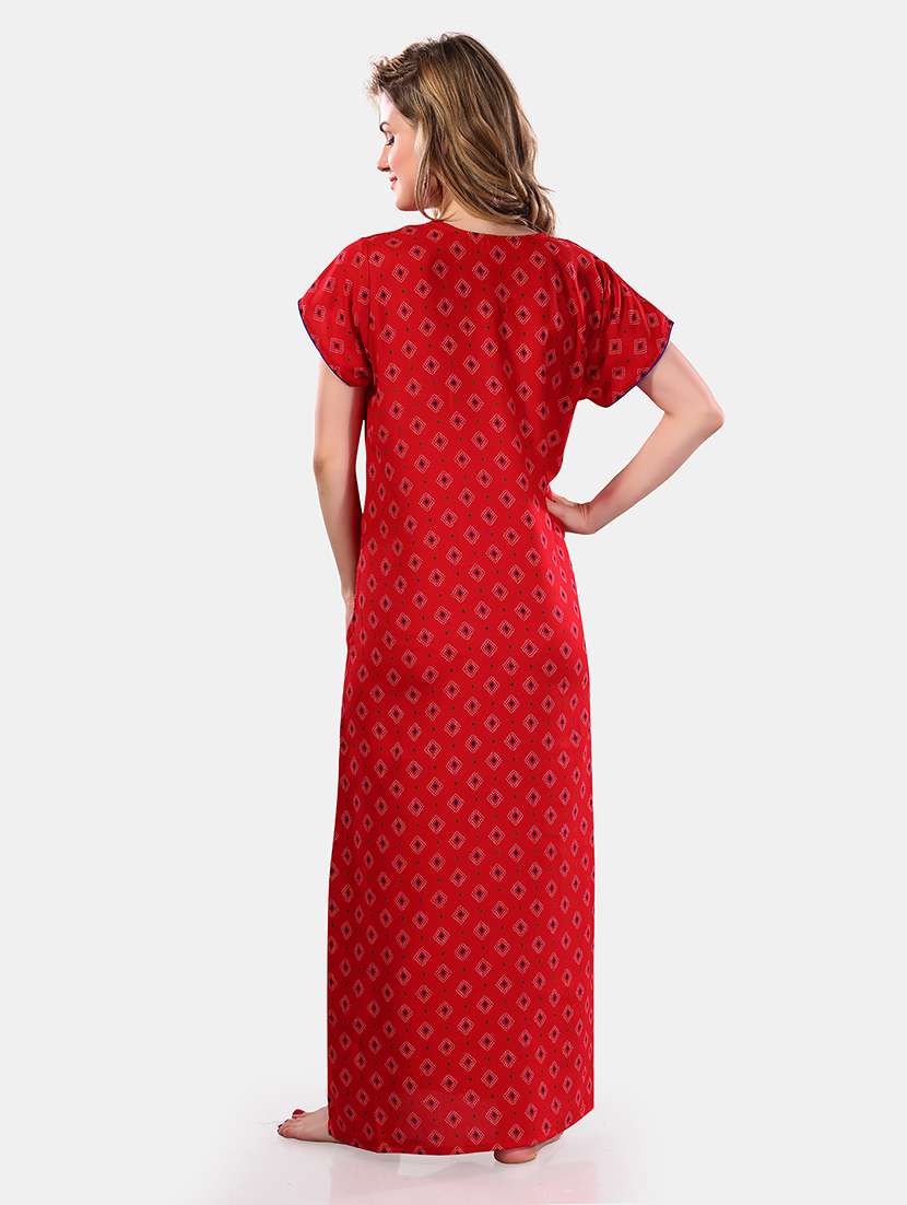 women printed cotton nighty - 21555258 -  Standard Image - 3