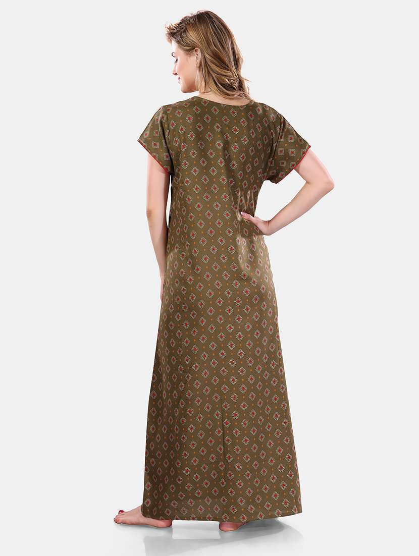 women printed cotton nighty - 21555259 -  Standard Image - 3