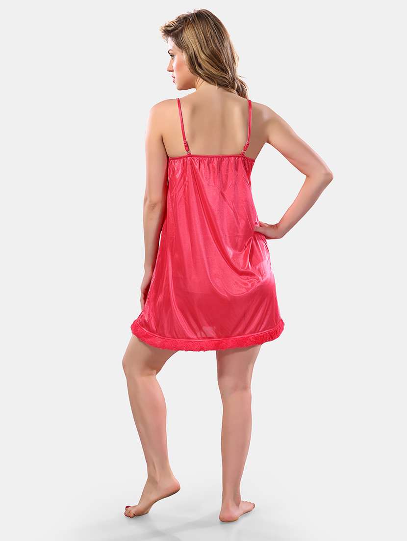 women lace detailed nighty with robe - 21555300 -  Standard Image - 5