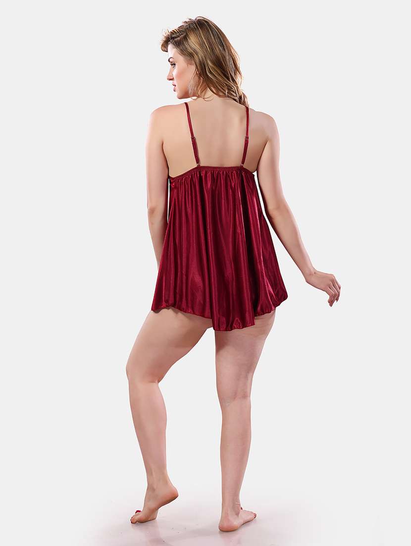 women lace detailed nighty with robe - 21555309 - Standard Image - 5