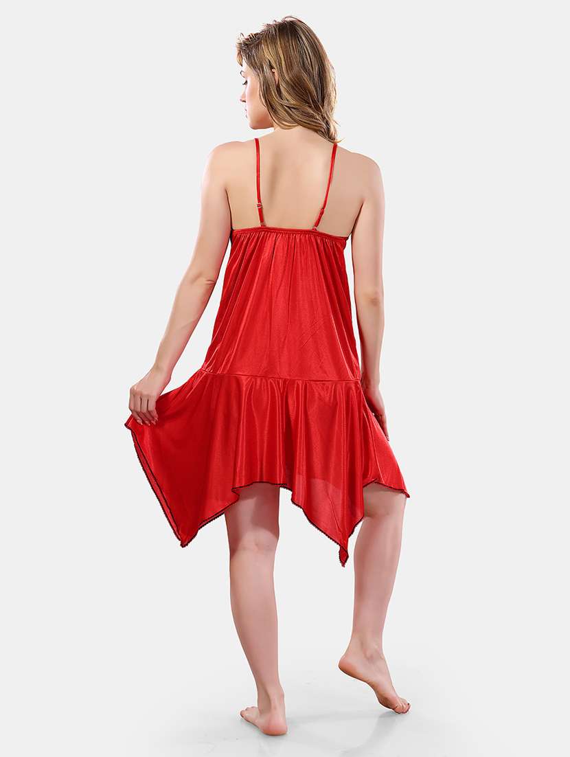 women lace detailed nighty with robe - 21555315 - Standard Image - 5