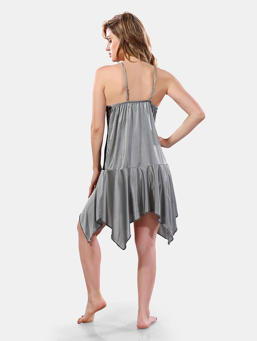 women lace detailed nighty with robe - 21555316 - Standard Image - 5