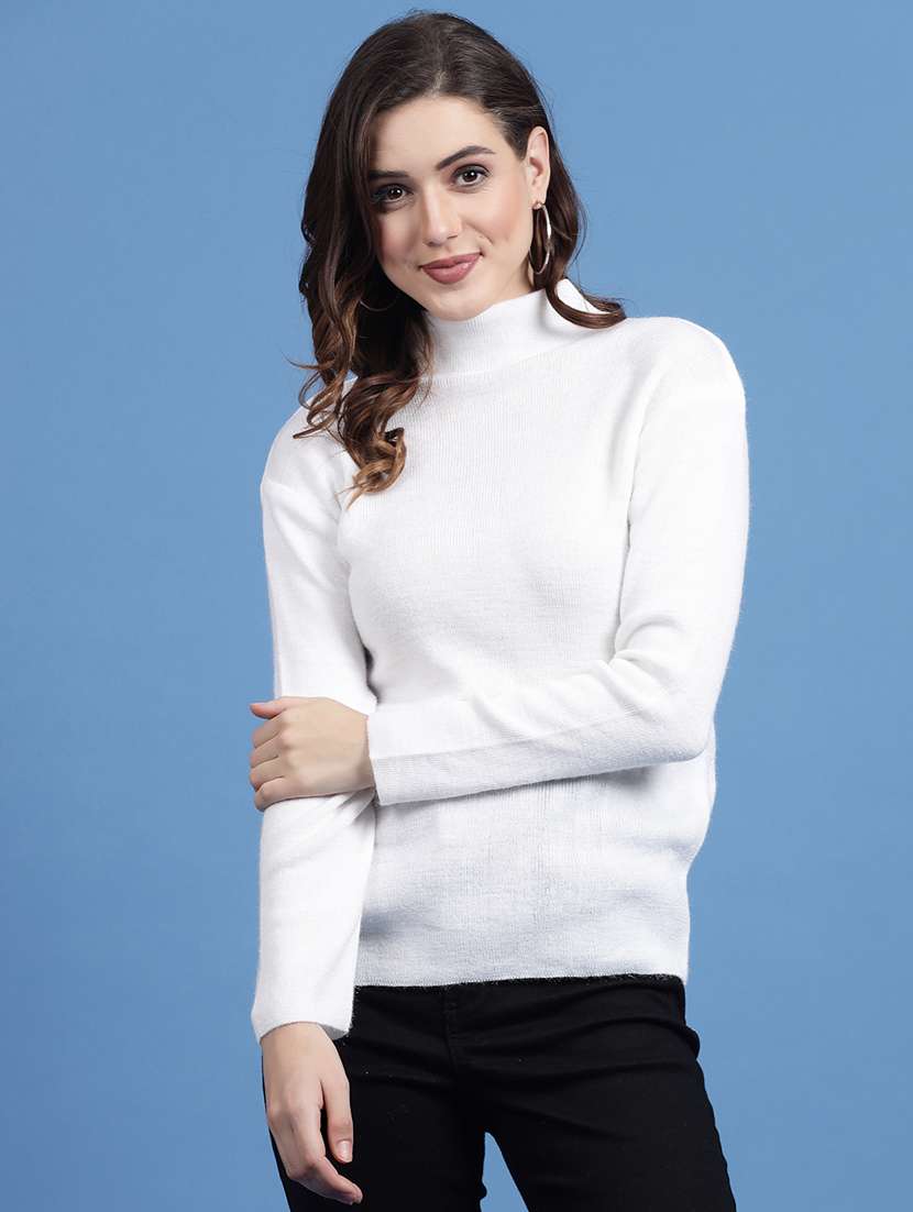 women pack of 2 solid high neck long sleeve top - 21555345 -  Standard Image - 3