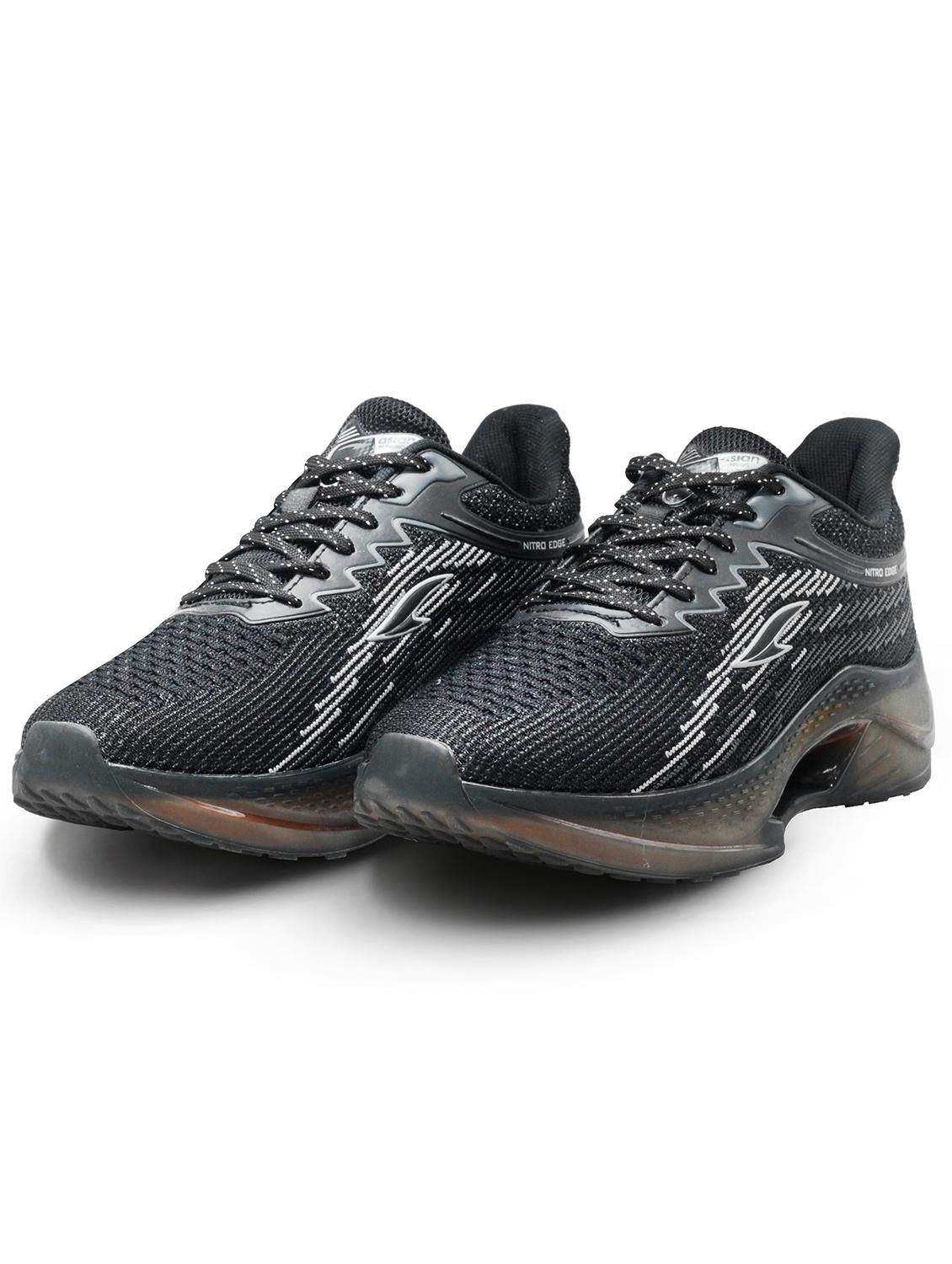 men black lace up running shoes - 21555525 -  Zoom Image - 0