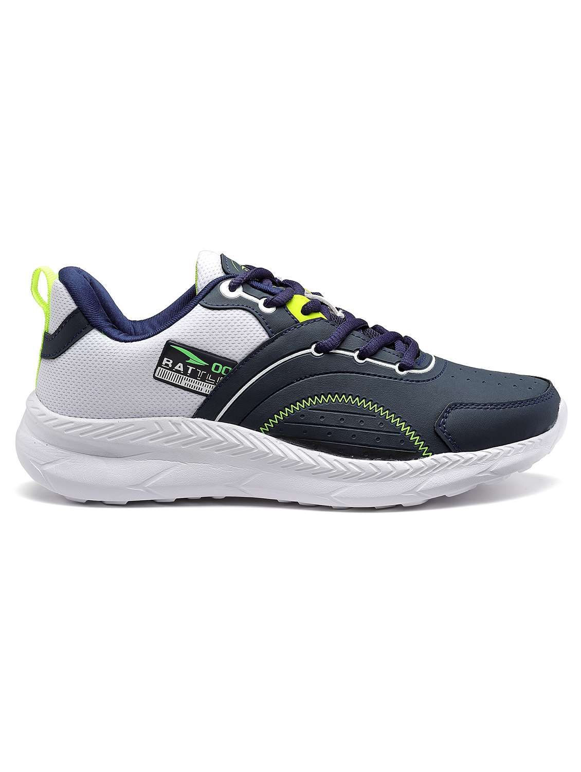 men navy blue lace up sport shoes - 21555531 - Standard Image - 3
