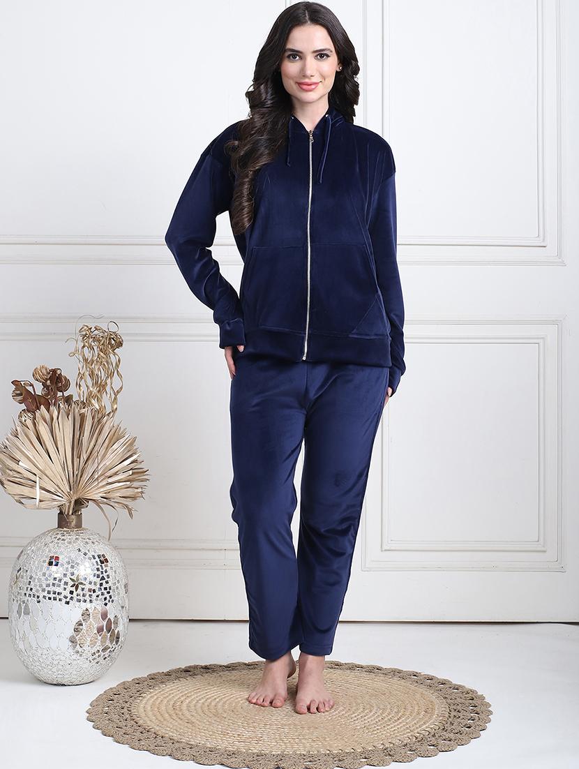 women solid pyjama nightwear set - 21555638 - Zoom Image - 0