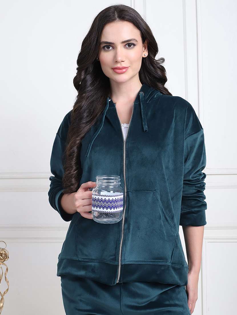 women solid pyjama nightwear set - 21555640 -  Standard Image - 3