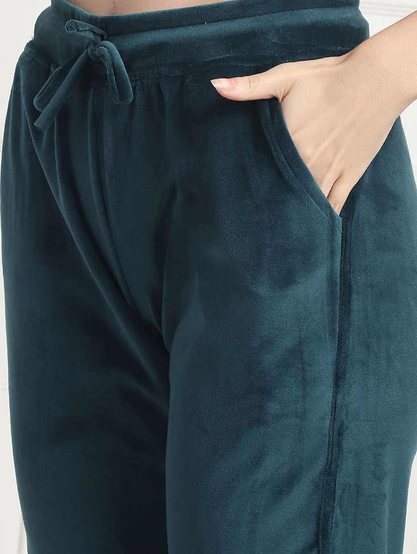 women solid pyjama nightwear set - 21555640 -  Standard Image - 5