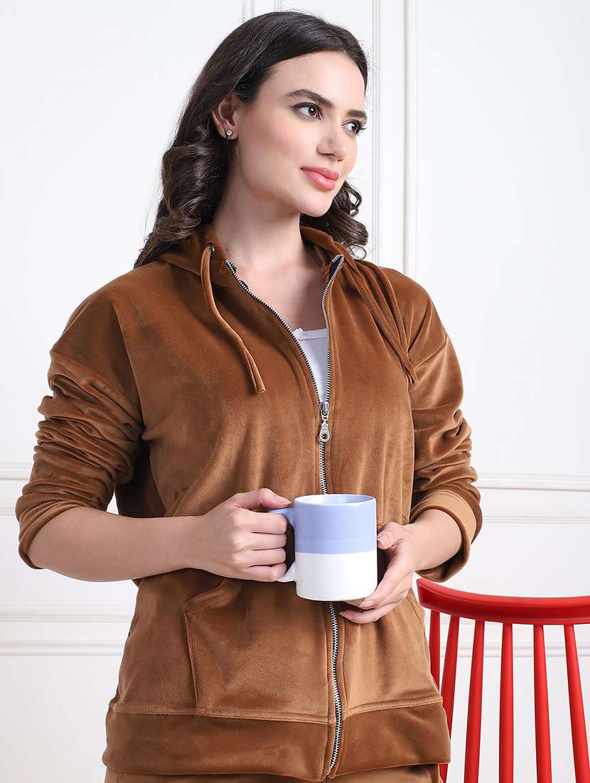 women solid pyjama nightwear set - 21555642 -  Standard Image - 3