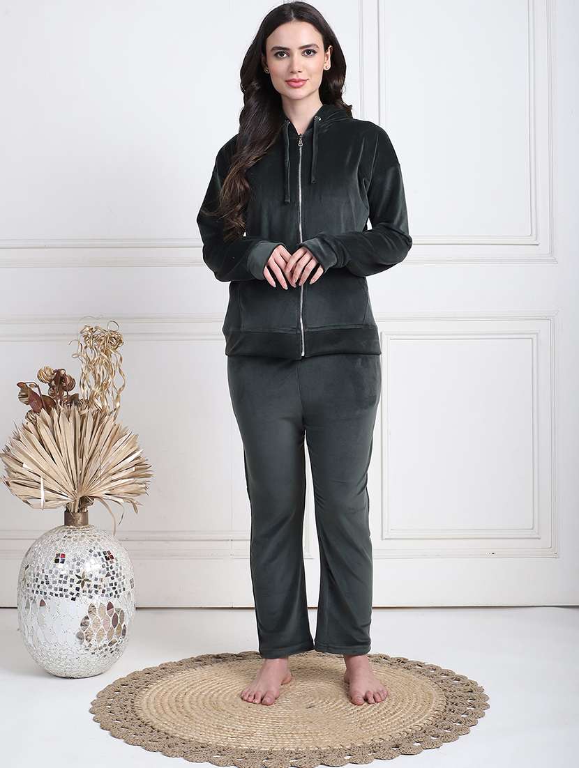 women solid pyjama nightwear set - 21555646 -  Zoom Image - 0