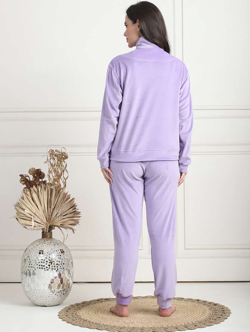 women solid pyjama nightwear set - 21555654 -  Standard Image - 3