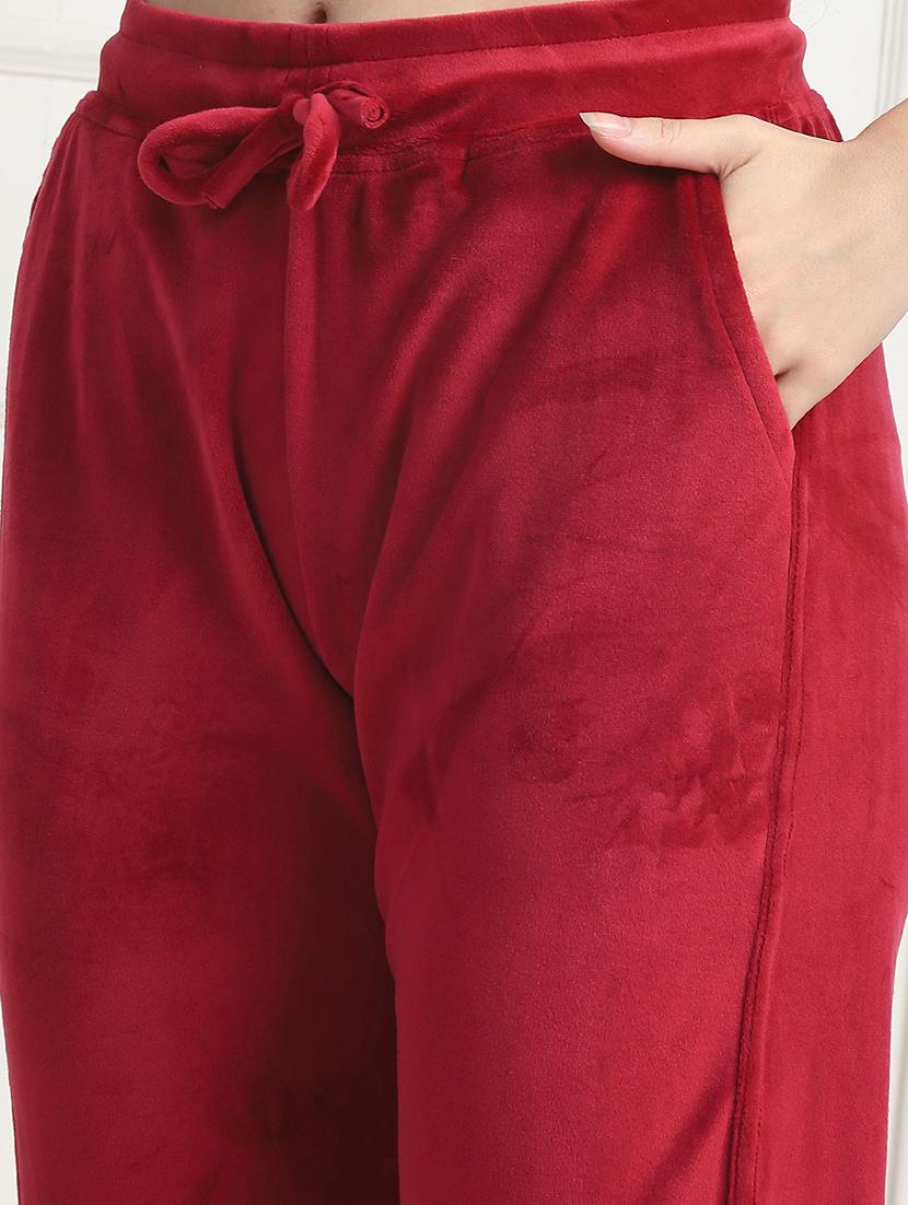 women solid pyjama nightwear set - 21555656 - Standard Image - 5
