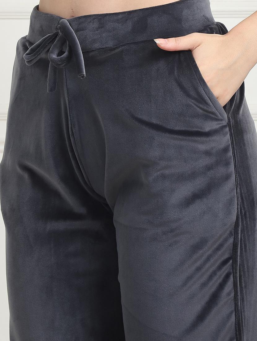 grey velvet pyjama set nightwear - 21555659 - Standard Image - 5