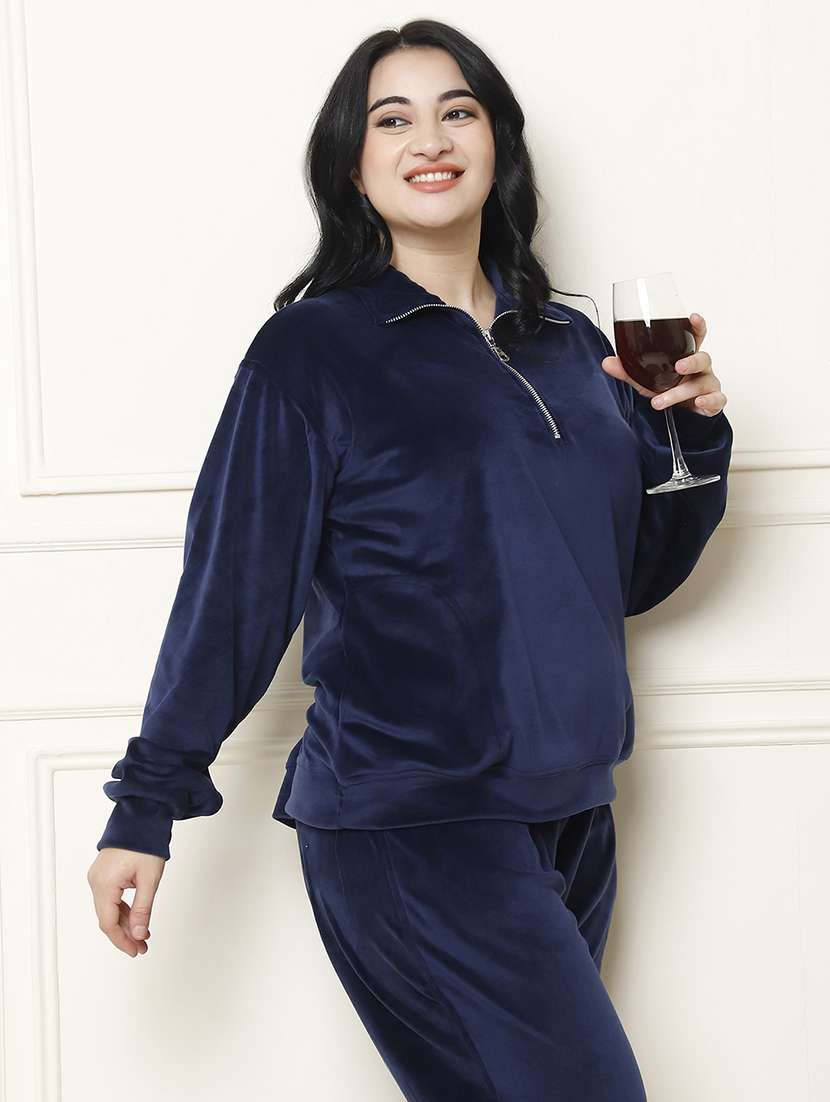 women solid pyjama nightwear set - 21555683 -  Standard Image - 3