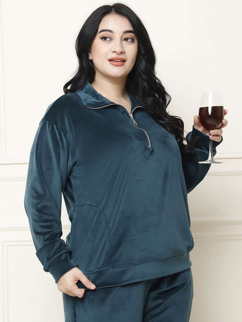 women solid pyjama nightwear set - 21555685 -  Standard Image - 3