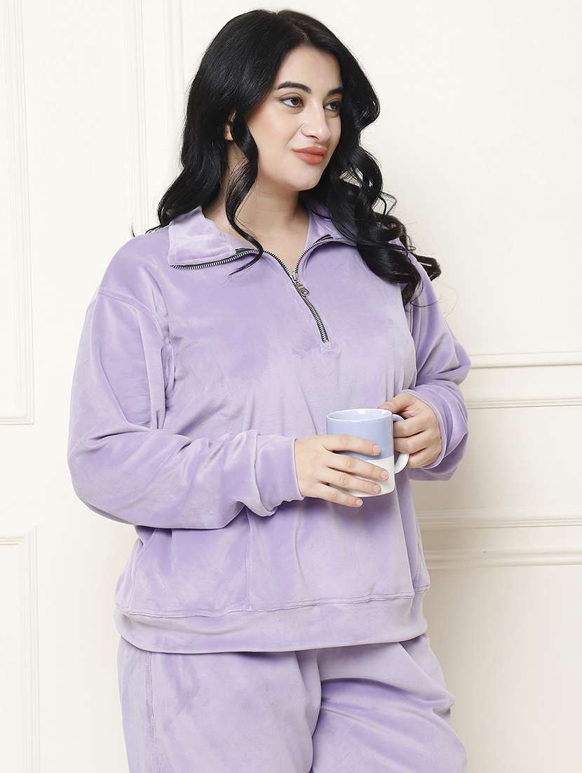 women solid pyjama nightwear set - 21555688 -  Standard Image - 3