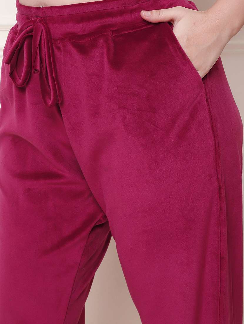 women solid pyjama nightwear set - 21555690 -  Standard Image - 5