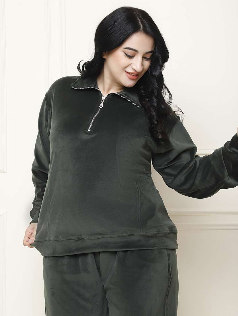 women solid pyjama nightwear set - 21555691 -  Standard Image - 3