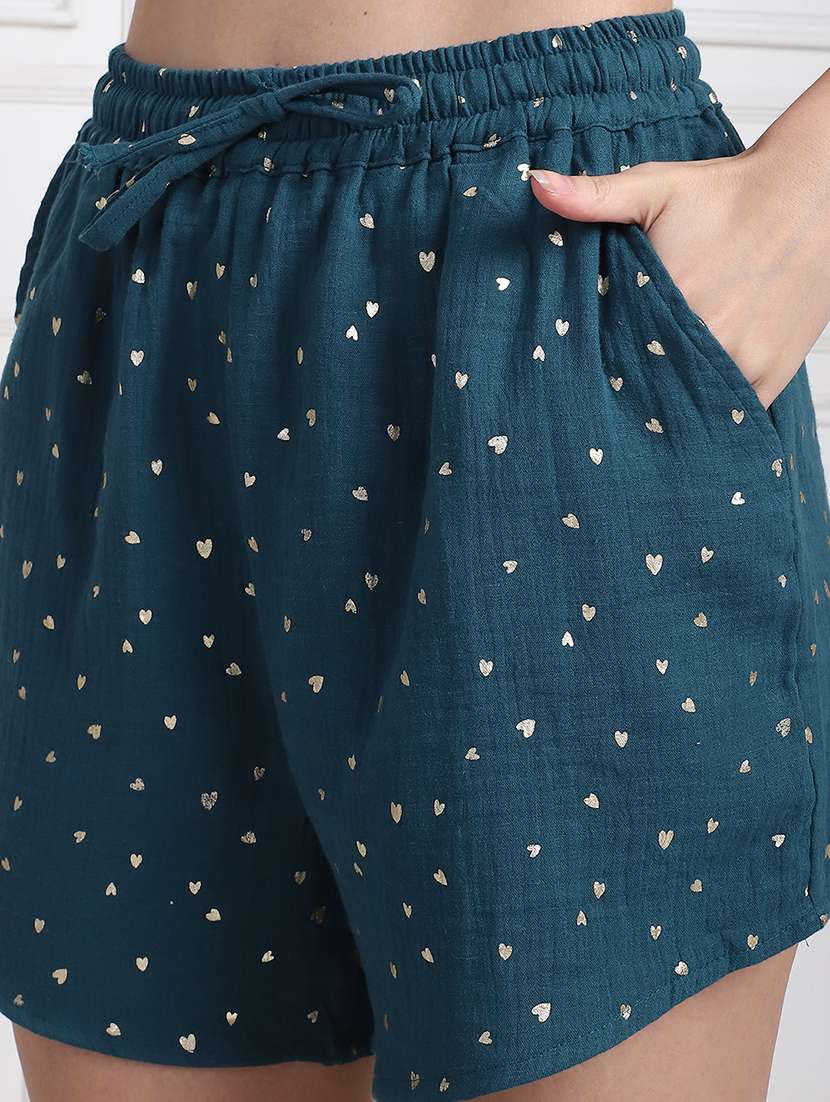 women printed shorts nightwear set - 21555697 -  Standard Image - 5