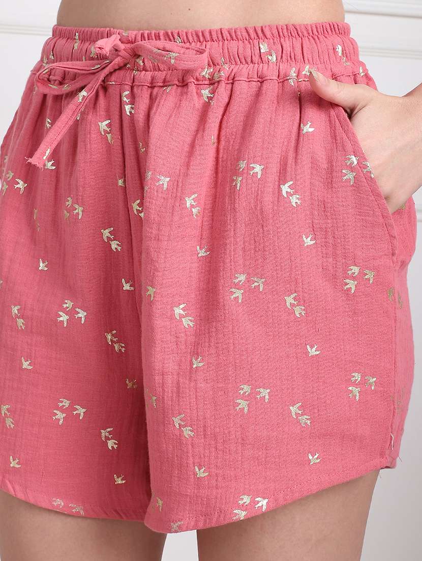 women printed shorts nightwear set - 21555698 -  Standard Image - 5