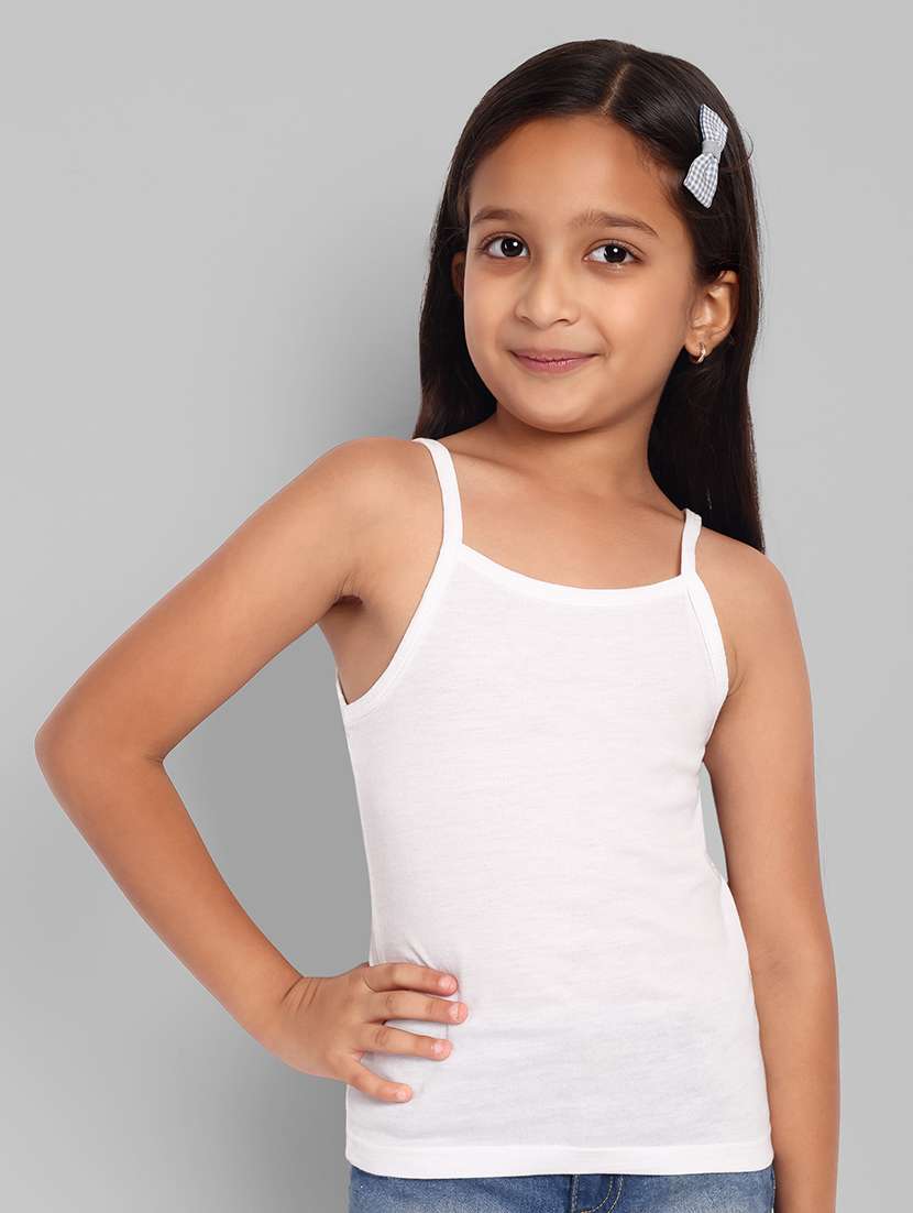 girls solid cotton slip - 21555705 - Zoom Image - 0