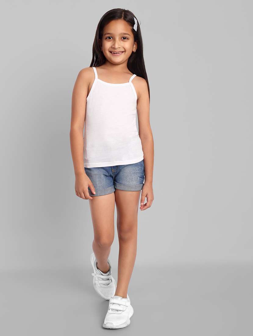 girls solid cotton slip - 21555705 - Standard Image - 3