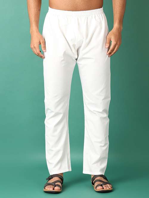 men white solid pyjama - 21555723 -  Standard Image - 0