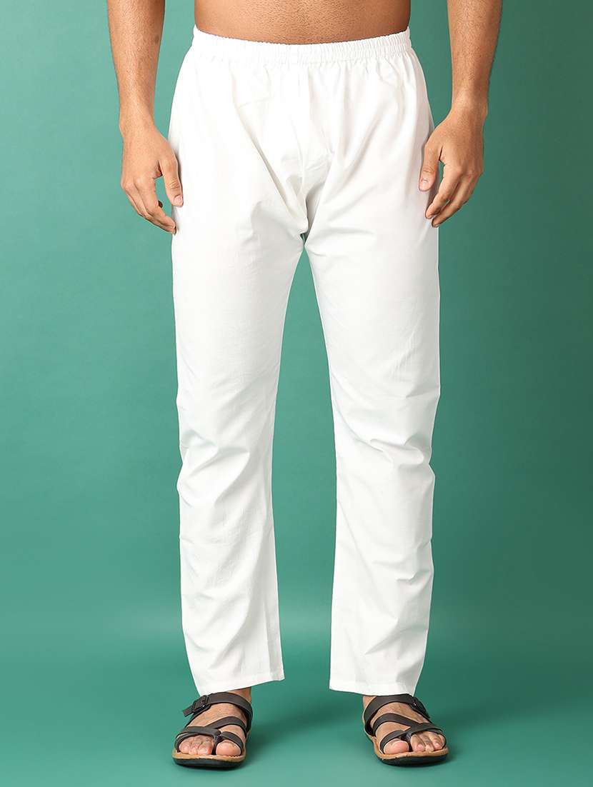 men white solid pyjama