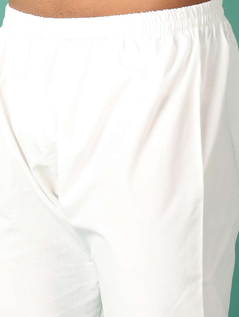 men white solid pyjama - 21555723 -  Standard Image - 5